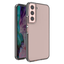 Заредете изображение във визуализатора на галерията – Spring Case cover gel TPU cover with colored frame for Samsung Galaxy S22 black - TopMag
