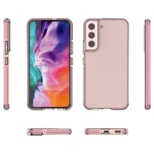 Заредете изображение във визуализатора на галерията – Spring Case cover gel TPU cover with colored frame for Samsung Galaxy S22 black - TopMag
