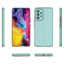 Заредете изображение във визуализатора на галерията – Spring Case Cover Gel Cover with Color Frame for Samsung Galaxy A53 5G Dark Blue - TopMag
