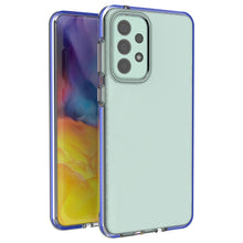Заредете изображение във визуализатора на галерията – Spring Case Cover Gel Cover with Color Frame for Samsung Galaxy A33 5G Dark Blue - TopMag
