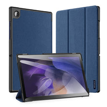 Заредете изображение във визуализатора на галерията – Dux Ducis Domo Foldable Cover Tablet Case with Smart Sleep Stand Samsung Galaxy Tab A8 10.5 '' 2021 Blue - TopMag
