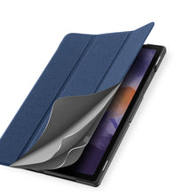 Заредете изображение във визуализатора на галерията – Dux Ducis Domo Foldable Cover Tablet Case with Smart Sleep Stand Samsung Galaxy Tab A8 10.5 '' 2021 Blue - TopMag
