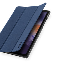 Заредете изображение във визуализатора на галерията – Dux Ducis Domo Foldable Cover Tablet Case with Smart Sleep Stand Samsung Galaxy Tab A8 10.5 '' 2021 Blue - TopMag
