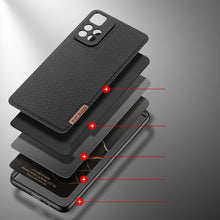 Заредете изображение във визуализатора на галерията – Dux Ducis Fino case cover covered with nylon material Poco M4 Pro 5G black - TopMag
