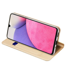 Заредете изображение във визуализатора на галерията – Dux Ducis Skin Pro Holster Cover Flip Cover for Samsung Galaxy A33 5G gold - TopMag
