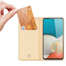 Заредете изображение във визуализатора на галерията – Dux Ducis Skin Pro Holster Cover Flip Cover for Samsung Galaxy A53 5G gold - TopMag
