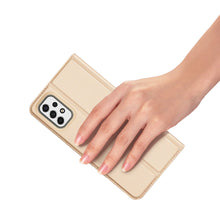 Заредете изображение във визуализатора на галерията – Dux Ducis Skin Pro Holster Cover Flip Cover for Samsung Galaxy A53 5G gold - TopMag

