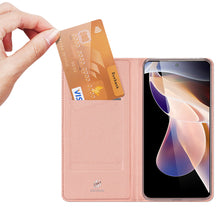 Заредете изображение във визуализатора на галерията – Dux Ducis Skin Pro Holster Cover Flip Cover for Poco M4 Pro 5G pink - TopMag
