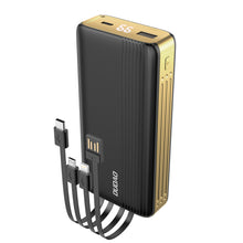 Заредете изображение във визуализатора на галерията – Dudao K4Pro powerbank with built-in cables 20000mAh LED display black - TopMag
