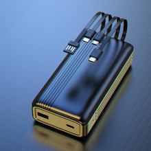 Заредете изображение във визуализатора на галерията – Dudao K4Pro powerbank with built-in cables 20000mAh LED display black - TopMag
