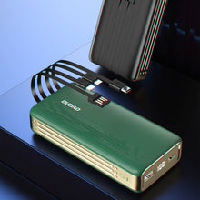 Заредете изображение във визуализатора на галерията – Dudao K4Pro powerbank with built-in cables 20000mAh LED display black - TopMag
