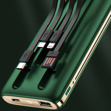 Заредете изображение във визуализатора на галерията – Dudao K4Pro powerbank with built-in cables 10000mAh LED display black - TopMag
