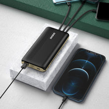 Заредете изображение във визуализатора на галерията – Dudao K4Pro powerbank with built-in cables 10000mAh LED display black - TopMag
