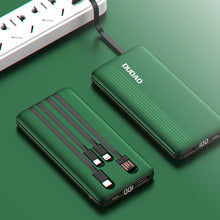 Заредете изображение във визуализатора на галерията – Dudao K4Pro powerbank with built-in cables 10000mAh LED display black - TopMag
