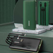 Заредете изображение във визуализатора на галерията – Dudao K4Pro powerbank with built-in cables 10000mAh LED display black - TopMag
