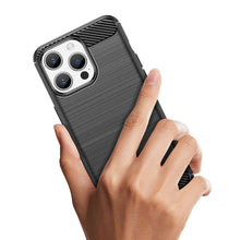 Заредете изображение във визуализатора на галерията – Flexible carbon pattern case for iPhone 15 Pro Carbon Case - blue
