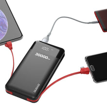 Заредете изображение във визуализатора на галерията – Dudao K1Max 30000mAh power bank with built-in cables white (K1Max-white) - TopMag
