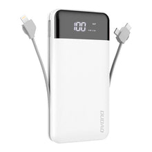 Заредете изображение във визуализатора на галерията – Dudao K1Pro powerbank 20000mAh with built-in cables white (K1Pro-white) - TopMag
