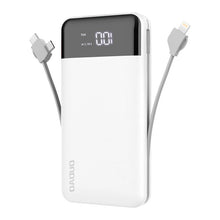 Заредете изображение във визуализатора на галерията – Dudao K1Pro powerbank 20000mAh with built-in cables white (K1Pro-white) - TopMag
