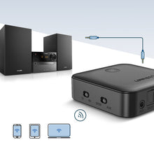 Заредете изображение във визуализатора на галерията – Ugreen 2in1 Bluetooth 5.0 Transmitter / Receiver for Music Black (CM144) - TopMag
