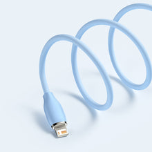 Заредете изображение във визуализатора на галерията – Baseus cable, USB cable - Lightning 2.4A, length 2 m Jelly Liquid Silica Gel - blue - TopMag
