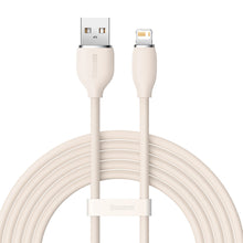 Заредете изображение във визуализатора на галерията – Baseus cable, USB cable - Lightning 2.4A, length 2 m Jelly Liquid Silica Gel - pink - TopMag
