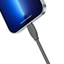Заредете изображение във визуализатора на галерията – Baseus cable, USB Type C - Lightning 20W cable, 1.2 m long Jelly Liquid Silica Gel - black - TopMag
