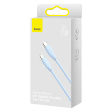 Заредете изображение във визуализатора на галерията – Baseus cable, USB Type C - Lightning 20W cable, 1.2 m long Jelly Liquid Silica Gel - blue - TopMag
