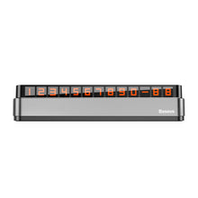Заредете изображение във визуализатора на галерията – Baseus Moonlight Box Series parking number plate with telephone number gray (ACNUM-B0G) - TopMag
