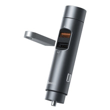 Заредете изображение във визуализатора на галерията – Baseus FM Transmiter Bluetooth 5.0 car charger 2x USB 3 A 18 W PPS Quick Charge 3.0 AFC FCP graphite (CCNLZ-D0G) - TopMag
