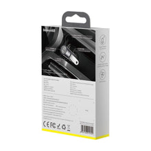 Заредете изображение във визуализатора на галерията – Baseus FM Transmiter Bluetooth 5.0 car charger 2x USB 3 A 18 W PPS Quick Charge 3.0 AFC FCP graphite (CCNLZ-D0G) - TopMag
