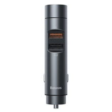 Заредете изображение във визуализатора на галерията – Baseus FM Transmiter Bluetooth 5.0 car charger 2x USB 3 A 18 W PPS Quick Charge 3.0 AFC FCP graphite (CCNLZ-D0G) - TopMag
