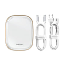 Заредете изображение във визуализатора на галерията – Baseus multifunctional USB Type C HUB, memory card reader, external network card (USB 3.0, RJ45, HDMI, SD, micro SD) Power Delivery 60 W white (CAHUB-AU02) - TopMag
