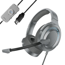 Заредете изображение във визуализатора на галерията – Baseus GAMO around-ear USB headphones with microphone and remote for players gray (NGD05-01) - TopMag
