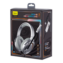Заредете изображение във визуализатора на галерията – Baseus GAMO around-ear USB headphones with microphone and remote for players gray (NGD05-01) - TopMag
