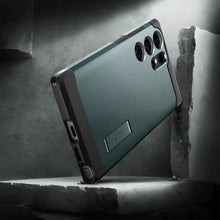 Заредете изображение във визуализатора на галерията – Spigen Tough Armor case for Samsung Galaxy S24 Ultra - dark green
