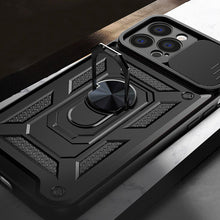 Заредете изображение във визуализатора на галерията – Hybrid Armor Camshield case for Huawei nova Y90 armored case with camera cover black
