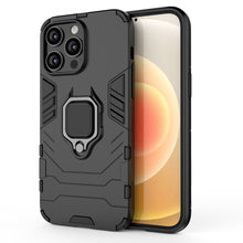 Заредете изображение във визуализатора на галерията – Ring Armor case for iPhone 14 Pro Max armored cover magnetic holder ring black
