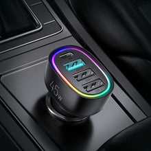 Заредете изображение във визуализатора на галерията – Joyroom 4 Port 45W Car Charger Black (JR-CL09) - TopMag
