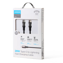 Заредете изображение във визуализатора на галерията – Joyroom Fast Charging / Data Cable USB Type C - Lightning PD 20W 2m Black (S-2024N1-PD) - TopMag
