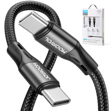 Заредете изображение във визуализатора на галерията – Joyroom fast charging / data cable USB Type C - USB Type C PD 60W 2m black (S-2030N1-60) - TopMag
