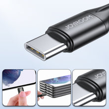 Заредете изображение във визуализатора на галерията – Joyroom fast charging / data cable USB Type C - USB Type C PD 60W 2m black (S-2030N1-60) - TopMag
