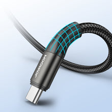 Заредете изображение във визуализатора на галерията – Joyroom fast charging / data cable USB Type C - USB Type C PD 60W 2m black (S-2030N1-60) - TopMag
