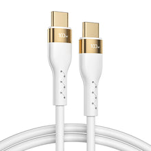 Заредете изображение във визуализатора на галерията – Joyroom Liquid Silicone USB Type C - USB Type C charging / data cable PD 100W 1.2m white (S-1250N18-10) - TopMag
