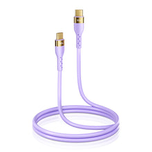 Заредете изображение във визуализатора на галерията – Joyroom Liquid Silicone USB Type C - USB Type C charging / data cable PD 100W 1.2m purple (S-1250N18-10) - TopMag
