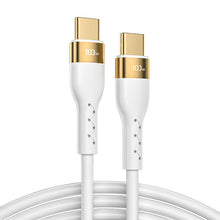 Заредете изображение във визуализатора на галерията – Joyroom Liquid Silicone USB Type C - USB Type C charging / data cable PD 100W 2m white (S-2050N18-10) - TopMag
