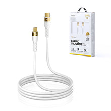 Заредете изображение във визуализатора на галерията – Joyroom Liquid Silicone USB Type C - USB Type C charging / data cable PD 100W 2m white (S-2050N18-10) - TopMag
