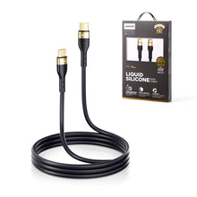 Заредете изображение във визуализатора на галерията – Joyroom Liquid Silicone USB Type C - USB Type C charging / data cable PD 100W 2m black (S-2050N18-10) - TopMag
