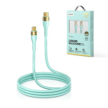 Заредете изображение във визуализатора на галерията – Joyroom Liquid Silicone USB Type C - USB Type C charging / data cable PD 100W 2m green (S-2050N18-10) - TopMag
