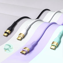 Заредете изображение във визуализатора на галерията – Joyroom Liquid Silicone USB Type C - USB Type C charging / data cable PD 100W 2m green (S-2050N18-10) - TopMag
